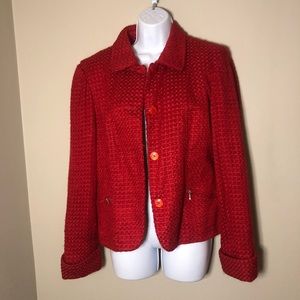 💜5 FOR $20💜 George Red Tweed Coat Size 14